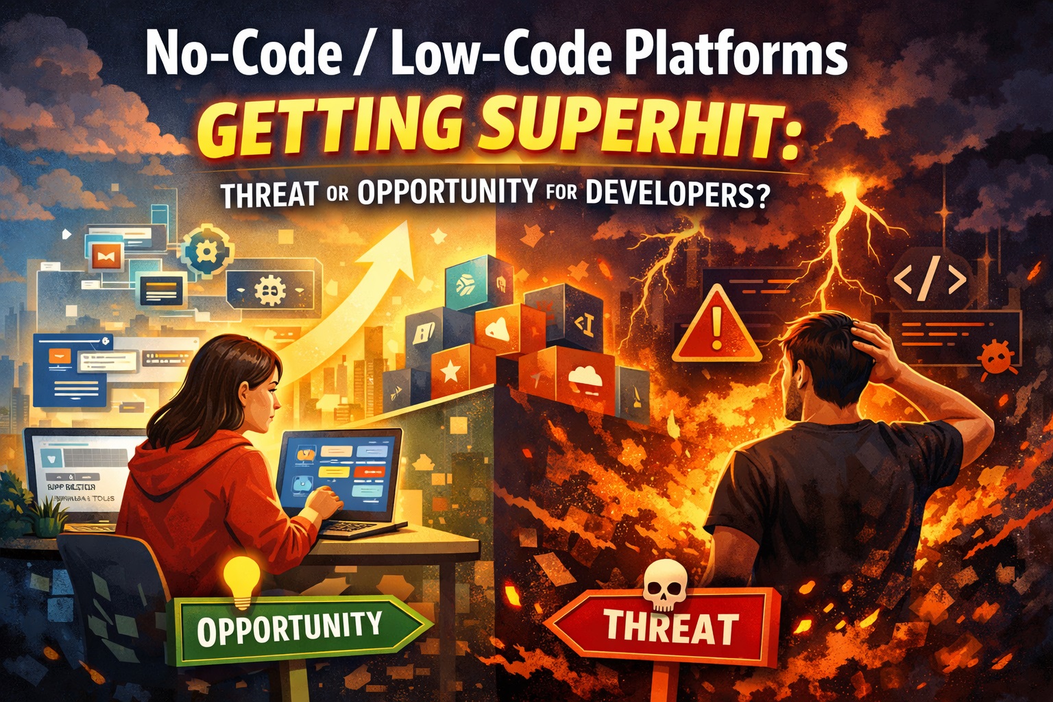 No-Code/Low-Code Platforms Getting Superhit: Threat or Opportunity for Developers?